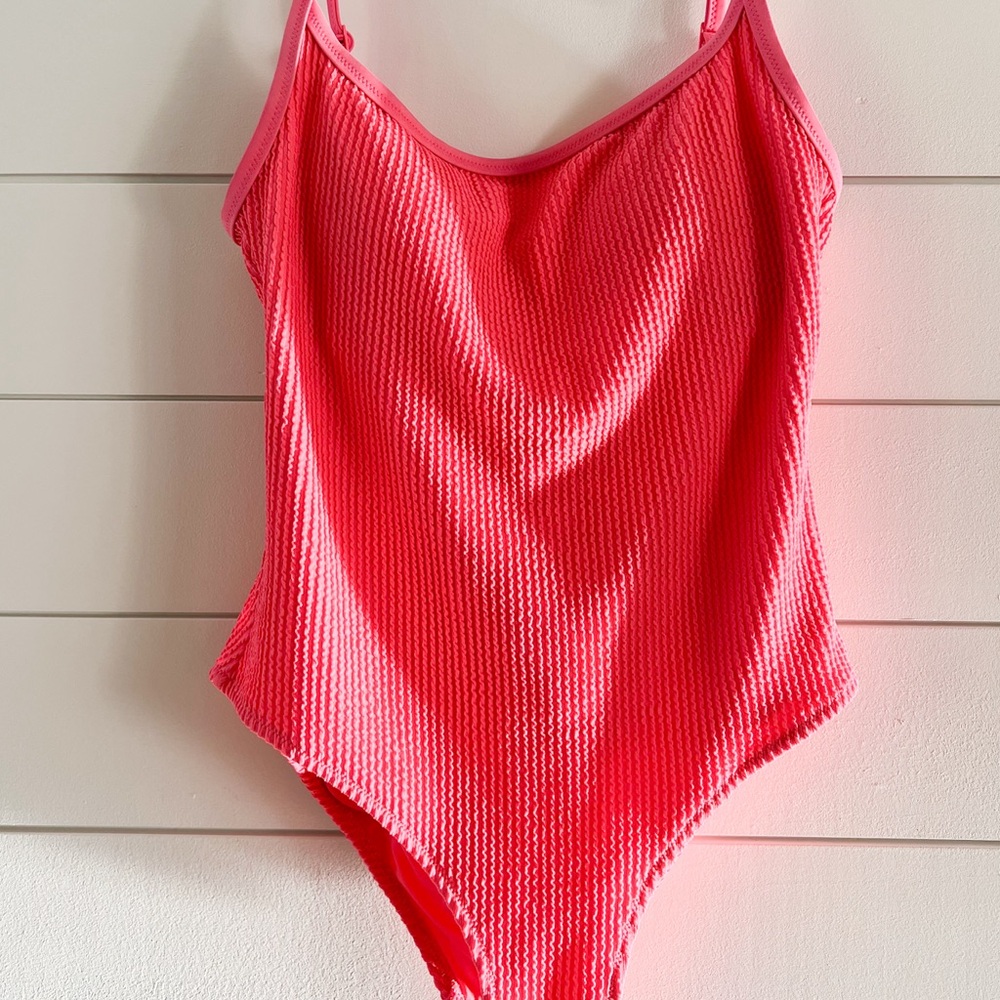 L Aerie Crinkle Scoop Full Coverage One Piece Swimsuit